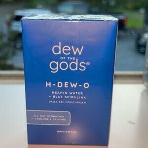 DEW OF THE GODS H-DEW-O Blue Spirulina Gel Moisturizer + Jade Roller | Stone NEW